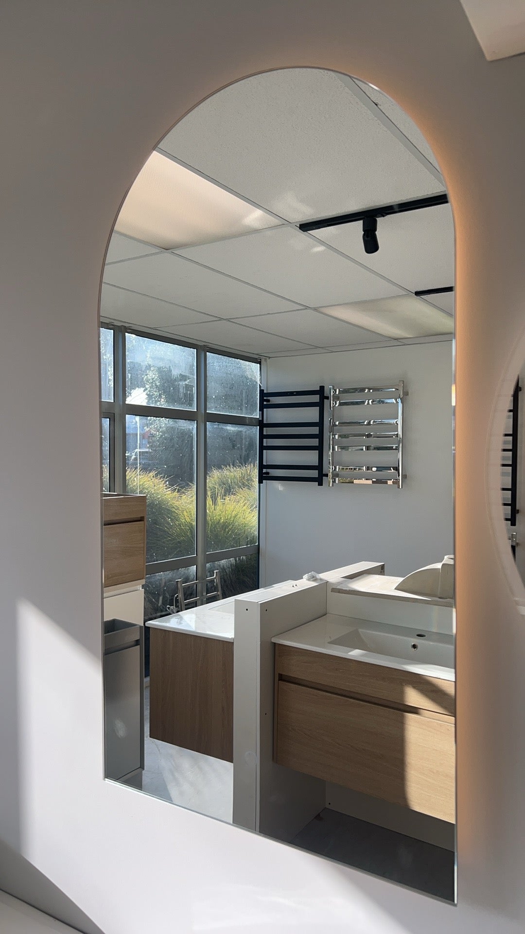 LED Mirror-BIANCA Arch backlit 500x900mm with Dimister Touch Switch