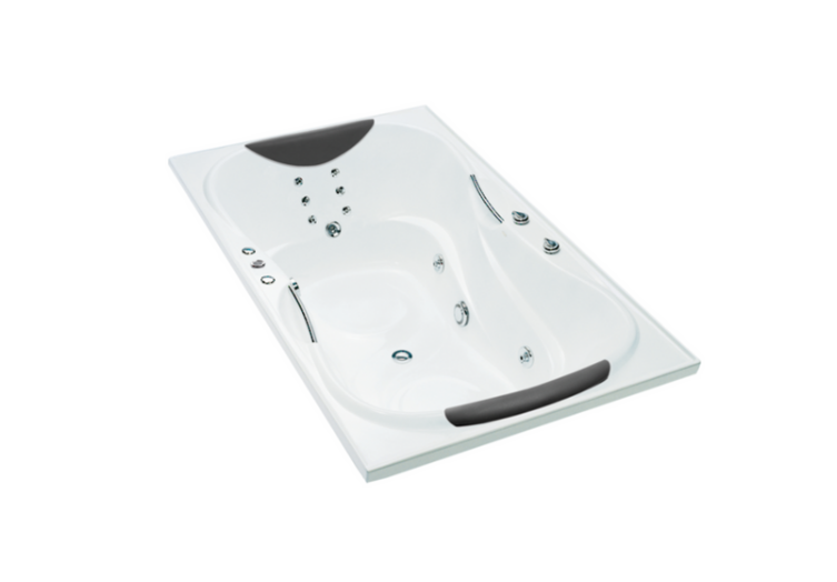 ENGLEFIELD Evora Hydrotherapy Massage Rectangular Spa Bath 2 Person
