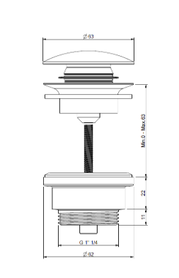Elementi UNIVERSAL BASIN WASTE 32MM