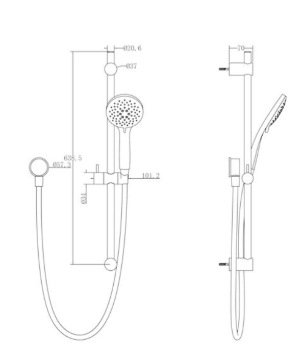 METHVEN Wairere 5F Rail Shower