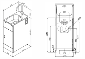 Robinhood Slim Supertub, Stainless Steel Gooseneck Tap