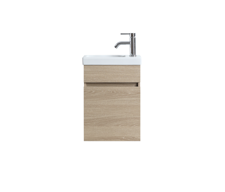 DNW Wall Hung Plywood VANITY Light Oak 400MM