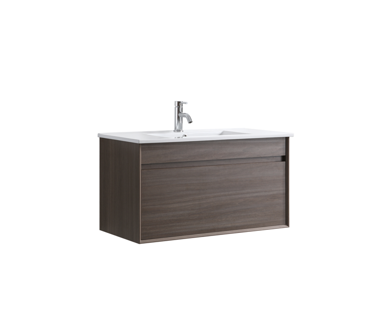 Hamilton Wall Hung Plywood Vanity Dark Oak 600MM