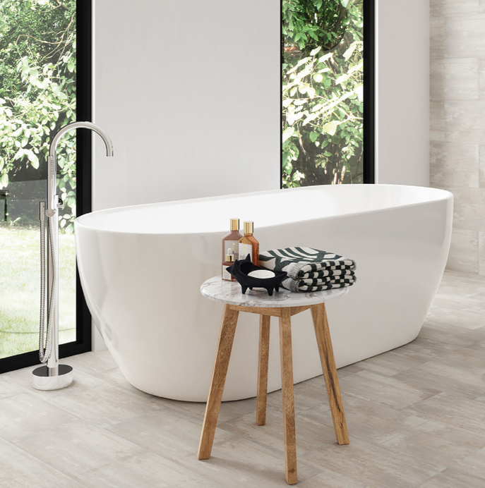Elementi MARZO FREESTANDING BATH 1500 X 720 X 580MM WHITE