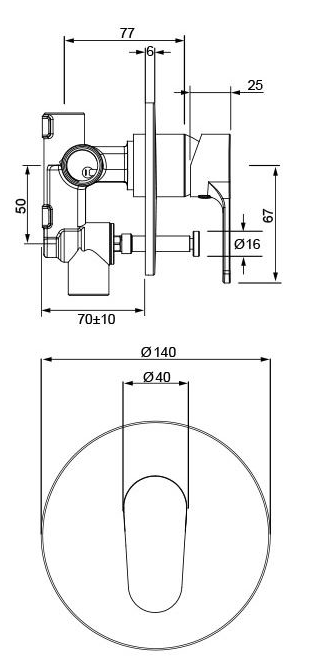 Methven Glide Shower Mixer With Diverter