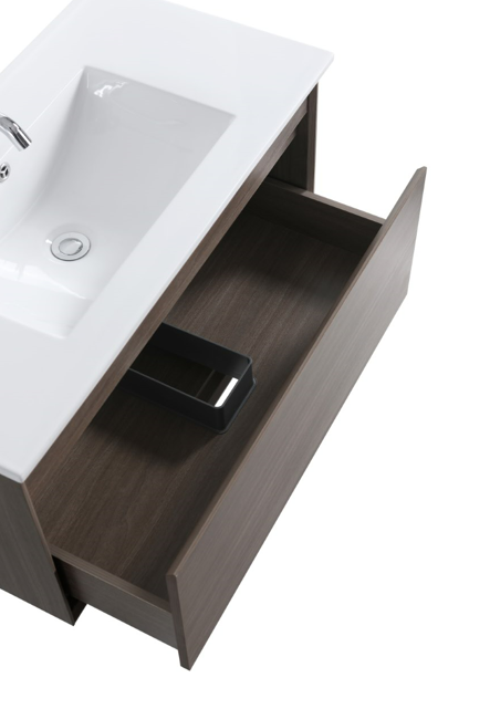 Hamilton Wall Hung Plywood Vanity Dark Oak 900MM
