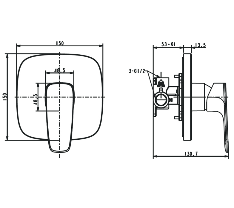 Matte black modern bathroom faucet with sleek design
