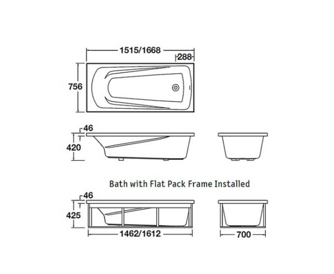 ENGLEFIELD DUO II Rectangular Bath