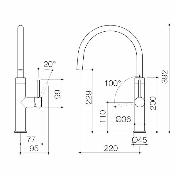 Caroma Liano II Sink Mixer - Lead Free
