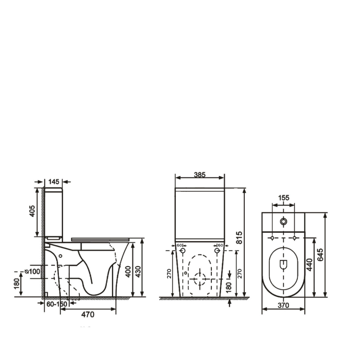 Elementi CURA CC TOILET SUITE - GLOSS WHITE