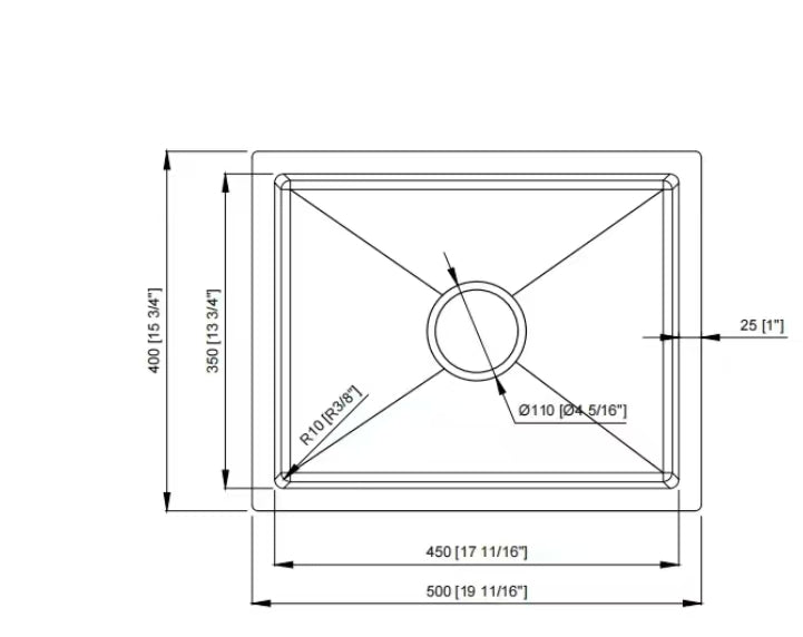 1800MM White Laundry Tub-Plywood Cabinet & Marble Bench with Stainless Steel Sink - MATTE WHITE MIDDLE SINK