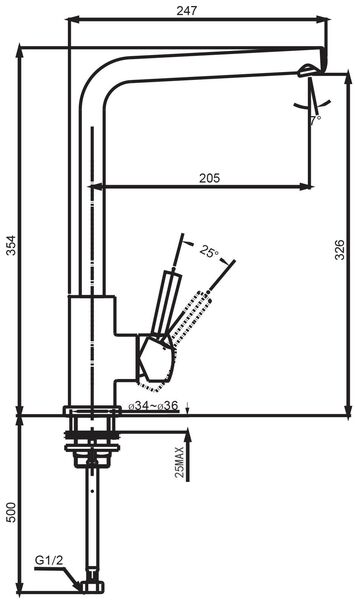 Methven Minimalist Square Neck Sink Mixer Stainless Steel - Lead Free