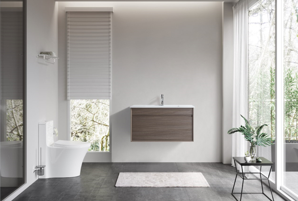 Hamilton Wall Hung Plywood Vanity Dark Oak 900MM