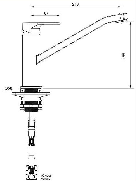 METHVEN Glide Sink Mixer - Lead Free