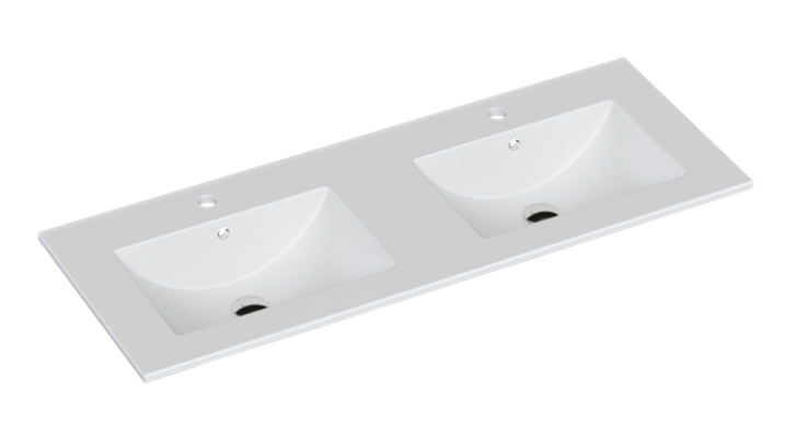 Ceramic Double Basin Vanity Top 1210*460*17mm DNCB12146D