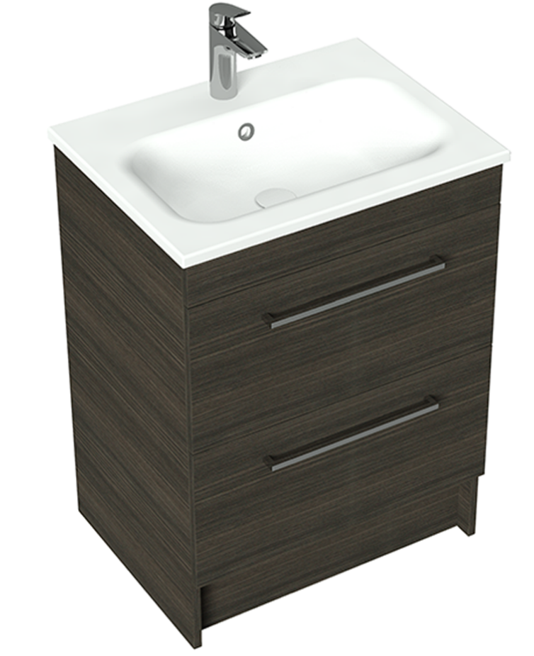CANCEL ORDER! NEWTECH Citi Floorstanding Vanity 750MM - Charred Walnut