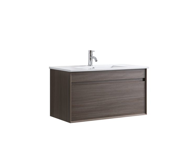 Hamilton Wall Hung Plywood Vanity Dark Oak 750MM