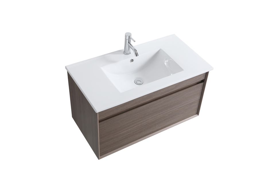 Hamilton Wall Hung Plywood Vanity Dark Oak 900MM