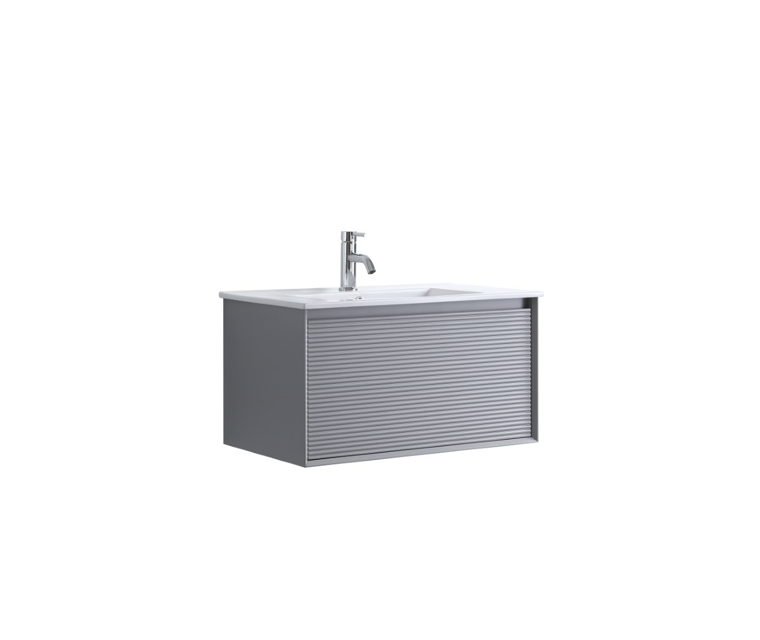 MATT GREY WALL HUNG Plywood VANITY 750MM
