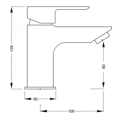 Aquatica Saluto All Pressures Basin Mixer/Shower Slide
