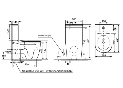 ELEMENTI UNO CC Back To Wall TOILET SUITE