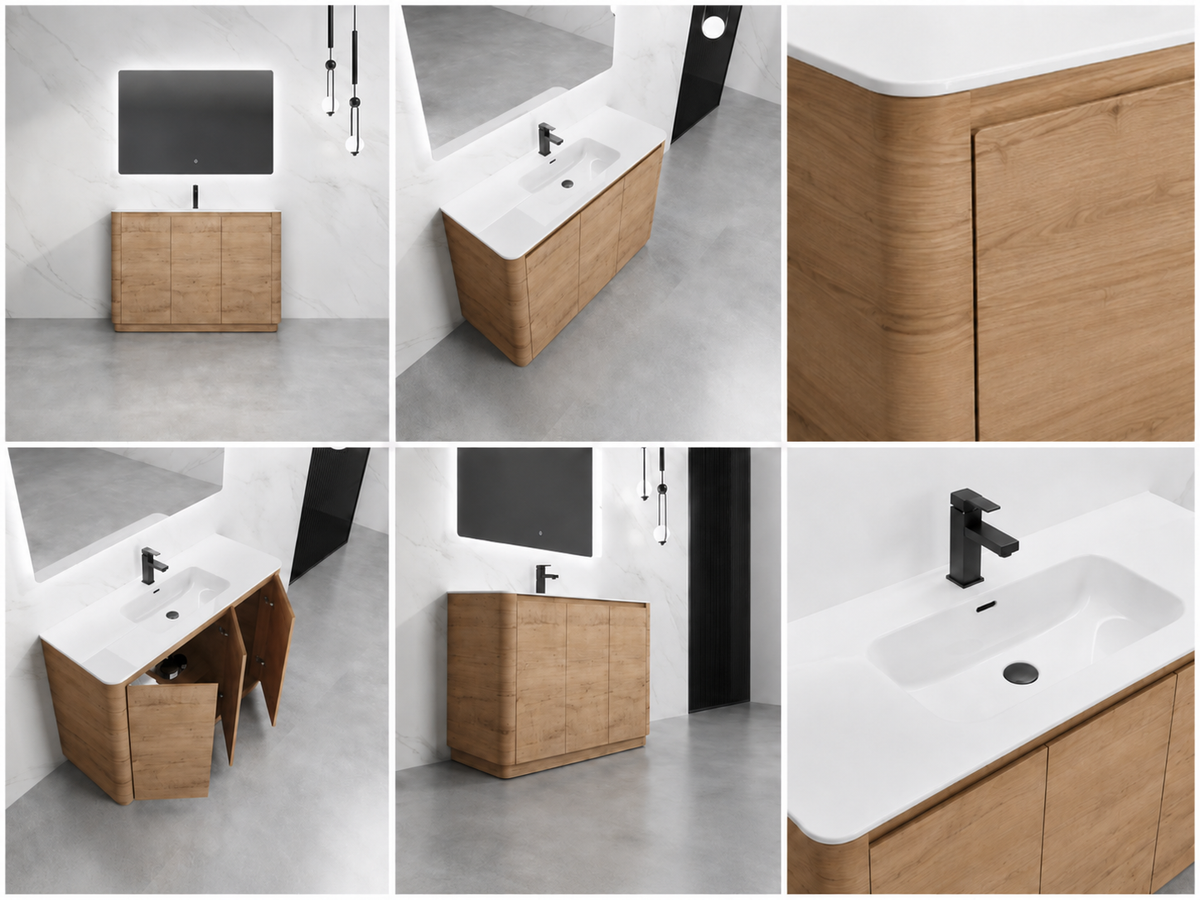 BROOK Floorstanding Plywood VANITY 1200MM SINGLE BASIN
