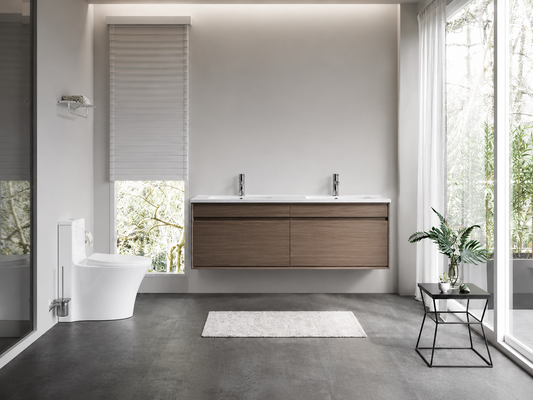 Hamilton Wall Hung Plywood Vanity Dark Oak 1500MM DOUBLE BASIN