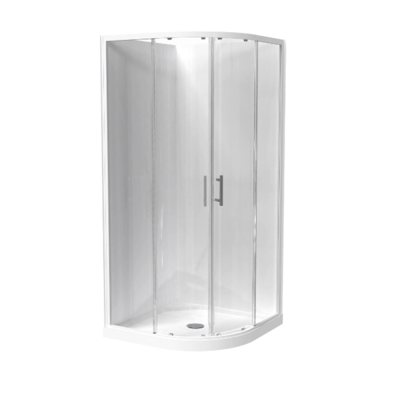 CLEARLITE Cezanne Round 2 Sided Sliding Door Acrylic Wall Shower