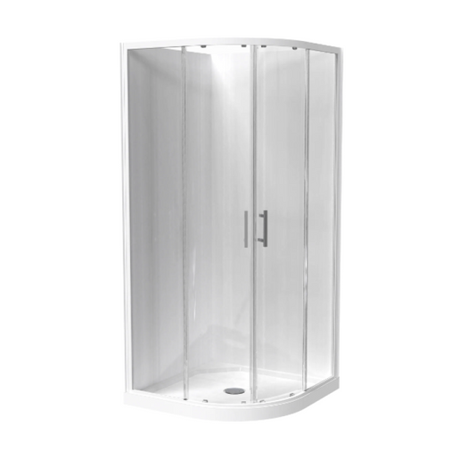 CLEARLITE Cezanne Round 2 Sided Sliding Door Acrylic Wall Shower