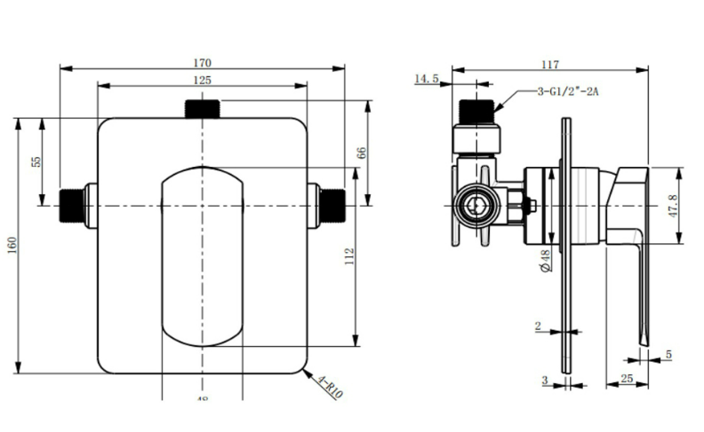 ELEMENTI ION SHOWER/Bath MIXER