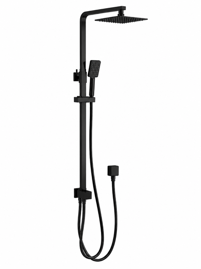 Domenic SH8650 Square Chrome/Matte Black/Gun Metal Twin Rain Shower Without Mixer