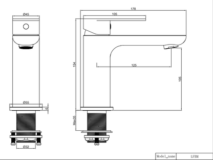 LINFA BASIN MIXER  – LEAD FREE