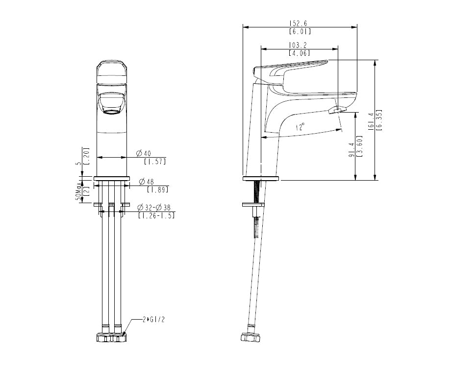 Elementi Main Pressures Only Basin Mixer&Shower Mixer&Shower Slide (Combo Set)