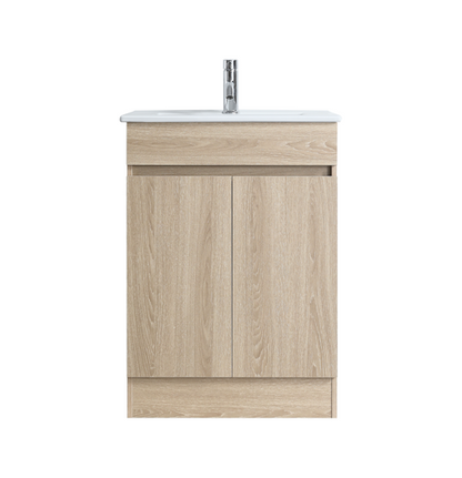 DNF Floorstanding Plywood VANITY Light Oak 600MM