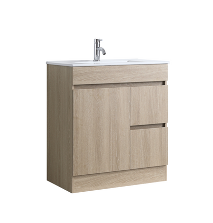 DNF Floorstanding Plywood VANITY Light Oak 750MM