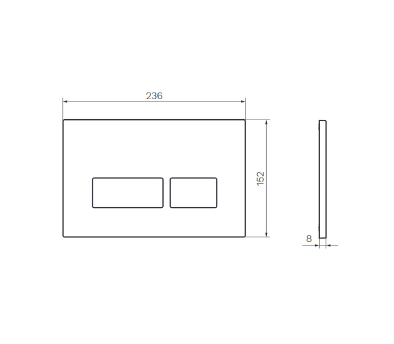 Parisi BLADE MECHANICAL PUSH PLATE