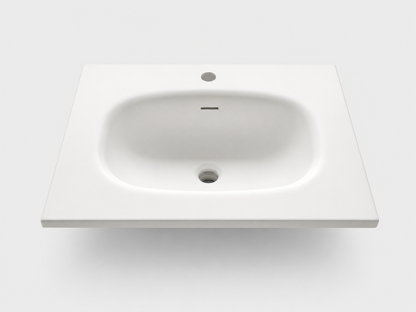 Domenic Solid Surface Vanity Top with Overflow