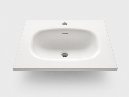 Domenic Solid Surface Vanity Top with Overflow