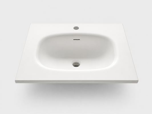 Domenic Solid Surface Vanity Top with Overflow