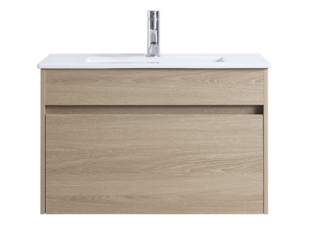 DNW 750 Wall Hung Plywood VANITY Light Oak