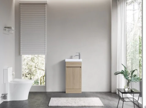 DNF Floorstanding Plywood VANITY Light Oak 450MM