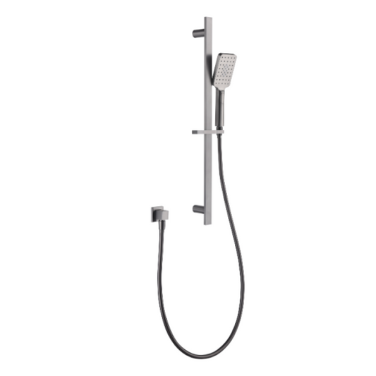 KARTNERS Gunmetal Adjustable Rail Shower Slide