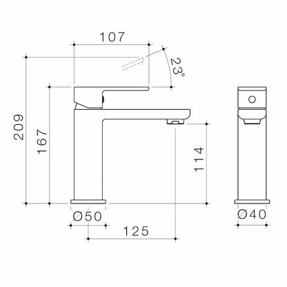 Caroma Luna® Basin Mixer - Lead Free