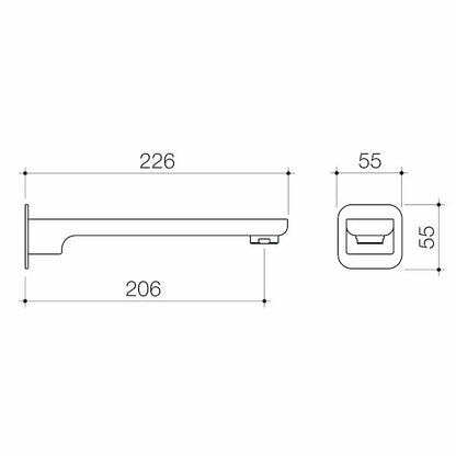 Caroma Luna® Wall Basin/Bath Outlet - Lead Free