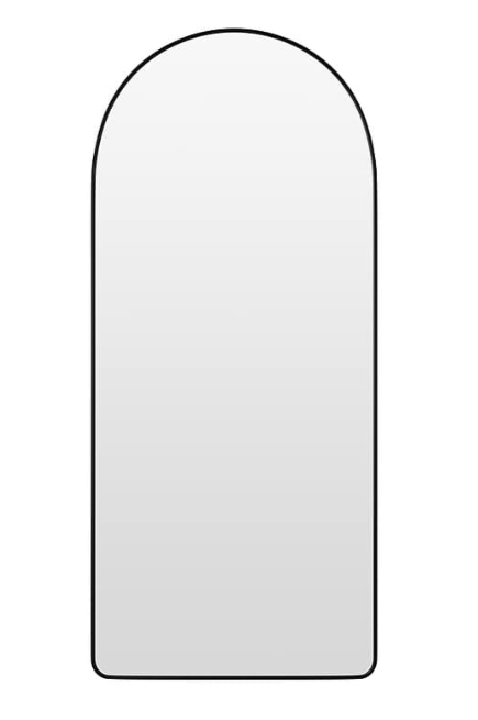 Seraphine Black Framed Arched Floor Mirror 1800mm high