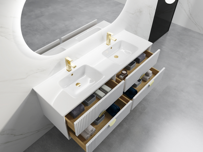 ELVA WALL HUNG Plywood VANITY 1500MM DOUBLE BASIN