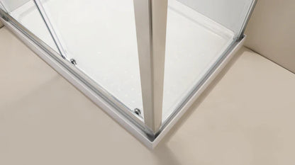 DN-8019 SHOWER GLASS SLIDING Door and Return 1900MM HIGH