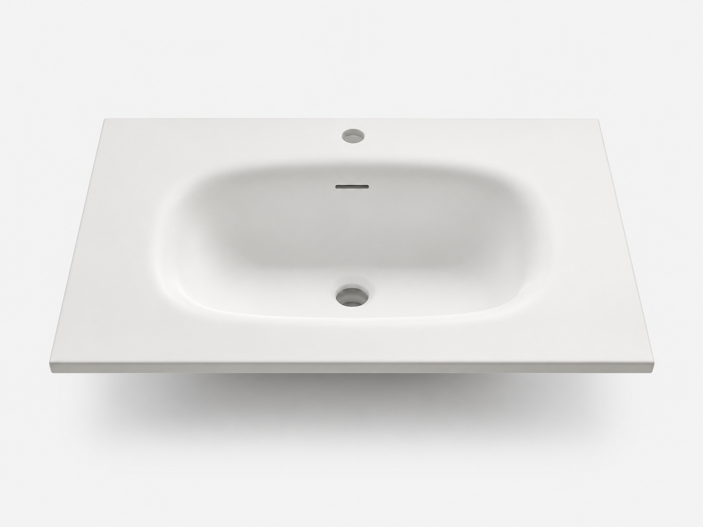 Domenic Solid Surface Vanity Top with Overflow