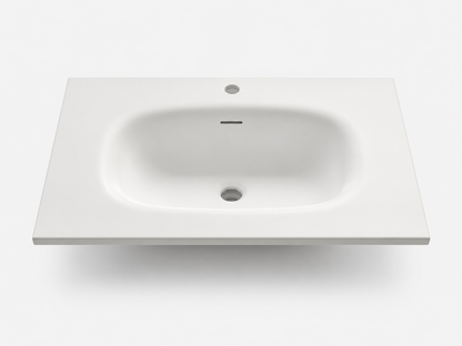 Domenic Solid Surface Vanity Top with Overflow