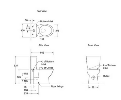 ENGLEFIELD Valencia Toilet Suite Close-coupled